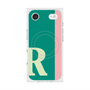 プレミアムスクエアケース with MagSafe［ オリジナル - initial color line - R green ］