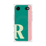 プレミアムスクエアケース with MagSafe［ オリジナル - initial color line - R green ］