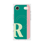 プレミアムスクエアケース with MagSafe［ オリジナル - initial color line - R green ］