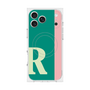プレミアムスクエアケース with MagSafe［ オリジナル - initial color line - R green ］