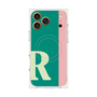 プレミアムスクエアケース with MagSafe［ オリジナル - initial color line - R green ］