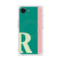 プレミアムスクエアケース with MagSafe［ オリジナル - initial color line - R green ］