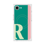 プレミアムスクエアケース with MagSafe［ オリジナル - initial color line - R green ］