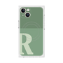 プレミアムスクエアケース with MagSafe［ オリジナル - initial two tone - R green ］