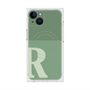 プレミアムスクエアケース with MagSafe［ オリジナル - initial two tone - R green ］
