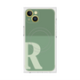 プレミアムスクエアケース with MagSafe［ オリジナル - initial two tone - R green ］