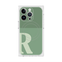 プレミアムスクエアケース with MagSafe［ オリジナル - initial two tone - R green ］