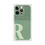 プレミアムスクエアケース with MagSafe［ オリジナル - initial two tone - R green ］