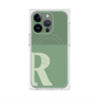プレミアムスクエアケース with MagSafe［ オリジナル - initial two tone - R green ］