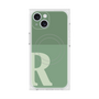 プレミアムスクエアケース with MagSafe［ オリジナル - initial two tone - R green ］