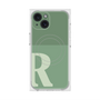 プレミアムスクエアケース with MagSafe［ オリジナル - initial two tone - R green ］
