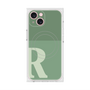 プレミアムスクエアケース with MagSafe［ オリジナル - initial two tone - R green ］