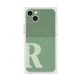 プレミアムスクエアケース with MagSafe［ オリジナル - initial two tone - R green ］