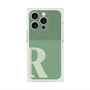 プレミアムスクエアケース with MagSafe［ オリジナル - initial two tone - R green ］