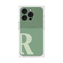 プレミアムスクエアケース with MagSafe［ オリジナル - initial two tone - R green ］