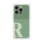 プレミアムスクエアケース with MagSafe［ オリジナル - initial two tone - R green ］