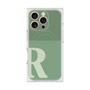 プレミアムスクエアケース with MagSafe［ オリジナル - initial two tone - R green ］