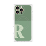 プレミアムスクエアケース with MagSafe［ オリジナル - initial two tone - R green ］