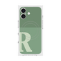 プレミアムスクエアケース with MagSafe［ オリジナル - initial two tone - R green ］