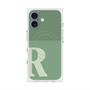 プレミアムスクエアケース with MagSafe［ オリジナル - initial two tone - R green ］