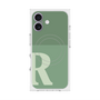 プレミアムスクエアケース with MagSafe［ オリジナル - initial two tone - R green ］
