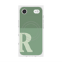 プレミアムスクエアケース with MagSafe［ オリジナル - initial two tone - R green ］