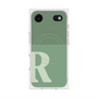 プレミアムスクエアケース with MagSafe［ オリジナル - initial two tone - R green ］