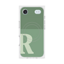 プレミアムスクエアケース with MagSafe［ オリジナル - initial two tone - R green ］