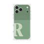プレミアムスクエアケース with MagSafe［ オリジナル - initial two tone - R green ］