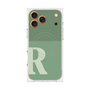 プレミアムスクエアケース with MagSafe［ オリジナル - initial two tone - R green ］