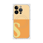 プレミアムスクエアケース with MagSafe［ オリジナル - initial two tone - S orange ］