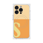 プレミアムスクエアケース with MagSafe［ オリジナル - initial two tone - S orange ］