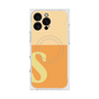 プレミアムスクエアケース with MagSafe［ オリジナル - initial two tone - S orange ］