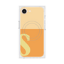 プレミアムスクエアケース with MagSafe［ オリジナル - initial two tone - S orange ］