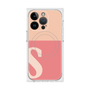 プレミアムスクエアケース with MagSafe［ オリジナル - initial two tone - S pink ］