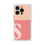 プレミアムスクエアケース with MagSafe［ オリジナル - initial two tone - S pink ］