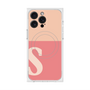 プレミアムスクエアケース with MagSafe［ オリジナル - initial two tone - S pink ］