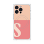 プレミアムスクエアケース with MagSafe［ オリジナル - initial two tone - S pink ］