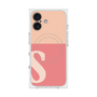 プレミアムスクエアケース with MagSafe［ オリジナル - initial two tone - S pink ］