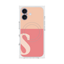 プレミアムスクエアケース with MagSafe［ オリジナル - initial two tone - S pink ］