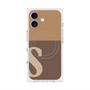 プレミアムスクエアケース with MagSafe［ オリジナル - initial two tone - S brown ］