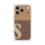 プレミアムスクエアケース with MagSafe［ オリジナル - initial two tone - S brown ］