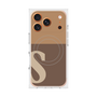 プレミアムスクエアケース with MagSafe［ オリジナル - initial two tone - S brown ］