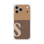 プレミアムスクエアケース with MagSafe［ オリジナル - initial two tone - S brown ］