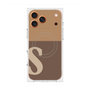 プレミアムスクエアケース with MagSafe［ オリジナル - initial two tone - S brown ］