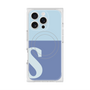 プレミアムスクエアケース with MagSafe［ オリジナル - initial two tone - S blue ］