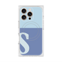 プレミアムスクエアケース with MagSafe［ オリジナル - initial two tone - S blue ］