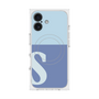 プレミアムスクエアケース with MagSafe［ オリジナル - initial two tone - S blue ］