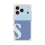 プレミアムスクエアケース with MagSafe［ オリジナル - initial two tone - S blue ］