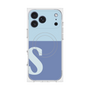 プレミアムスクエアケース with MagSafe［ オリジナル - initial two tone - S blue ］